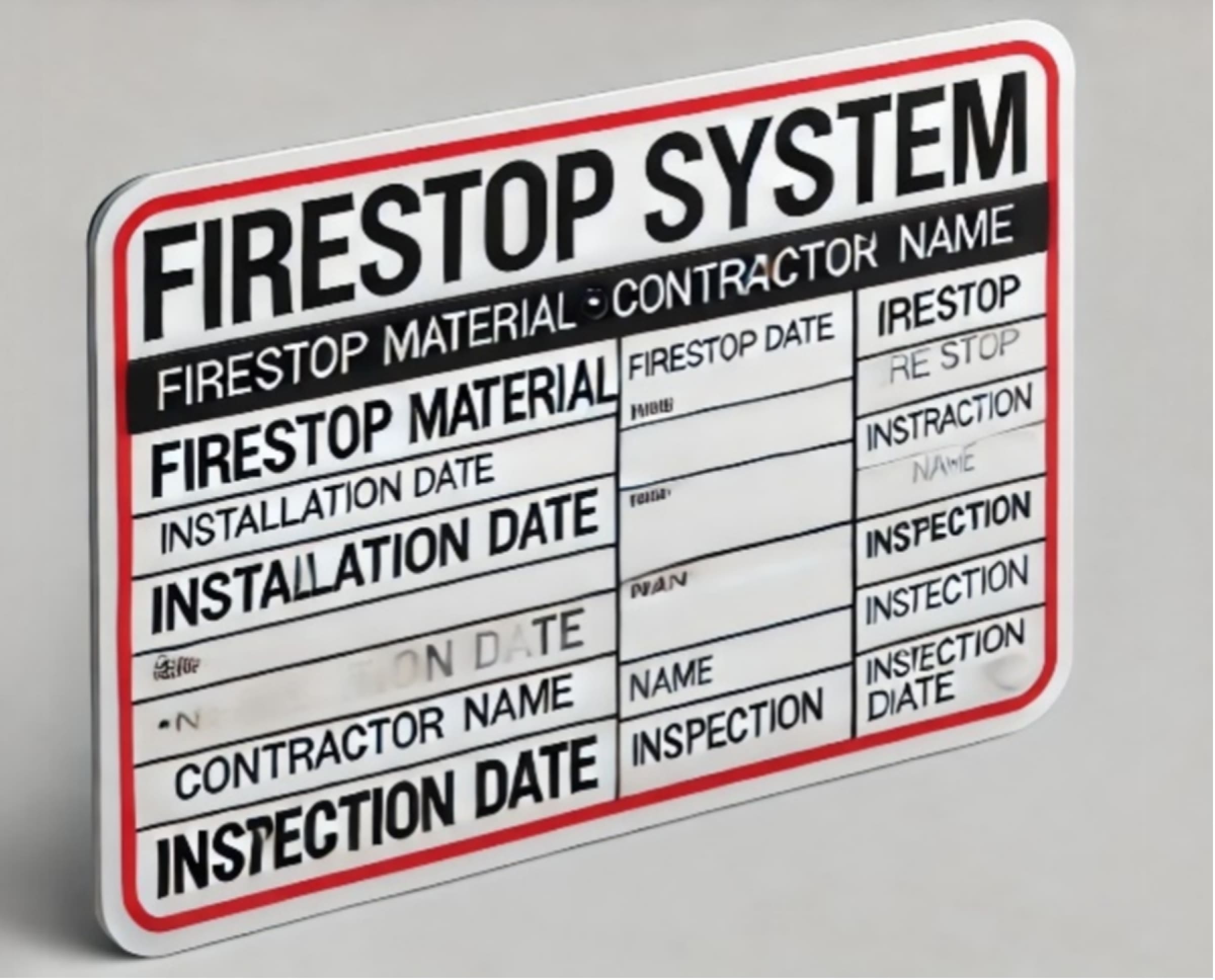 Fire stopping labels