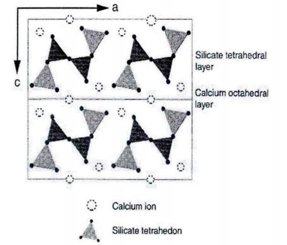 Crystal Structure of Hard Calcium Silicate